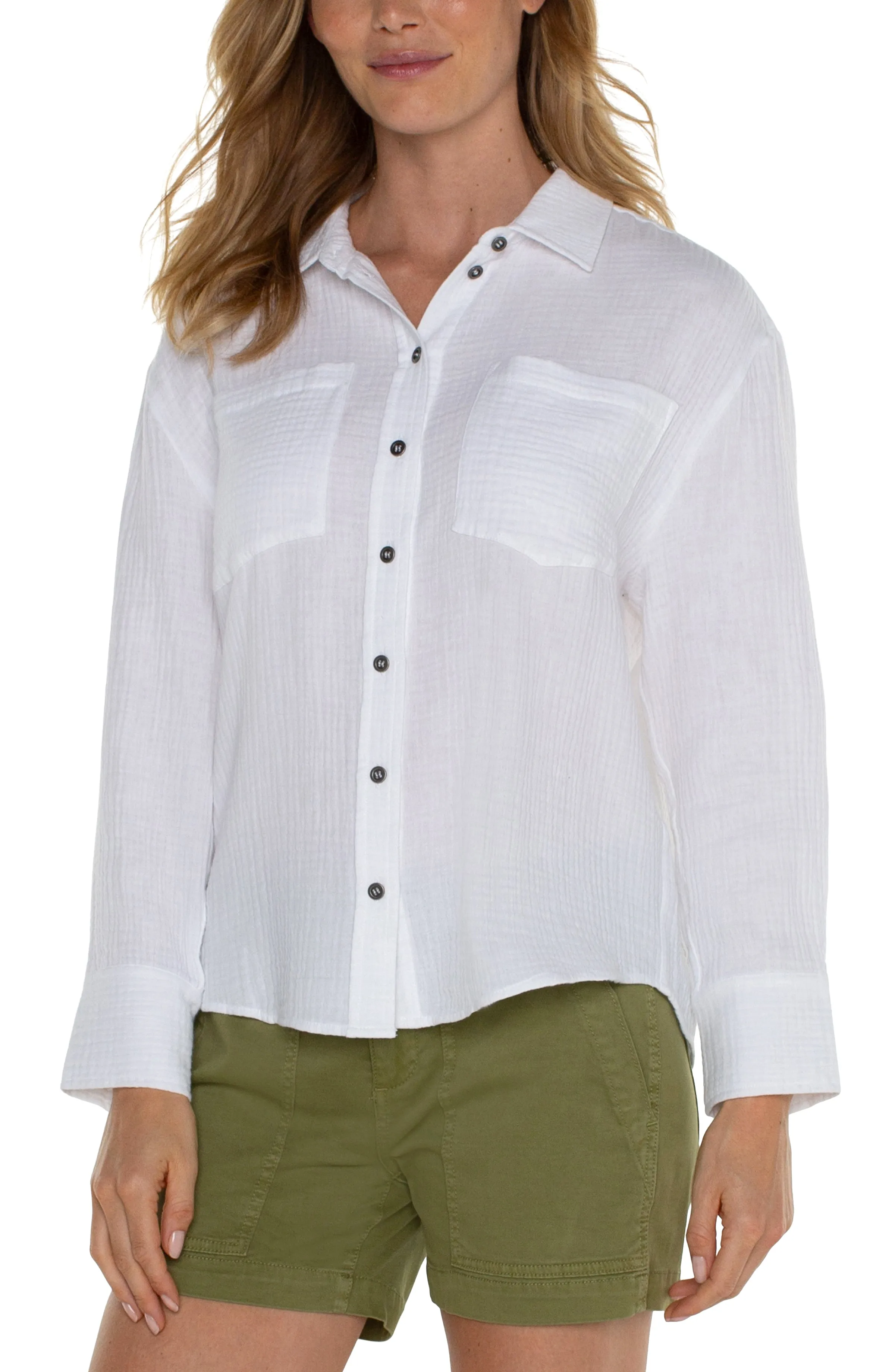 LONG SLEEVE BUTTON UP SHIRT