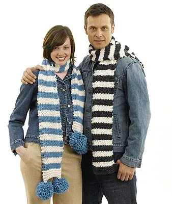 Mans Striped Scarf Pattern (Knit)