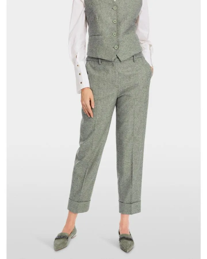 Marc Cain Fordon Herringbone Cuffed Pants