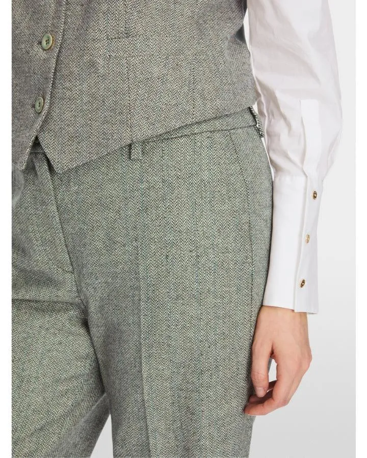 Marc Cain Fordon Herringbone Cuffed Pants