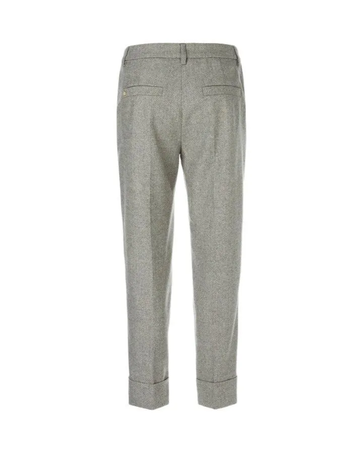 Marc Cain Fordon Herringbone Cuffed Pants