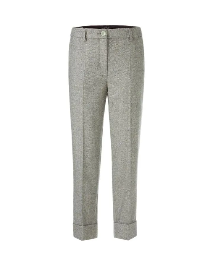 Marc Cain Fordon Herringbone Cuffed Pants