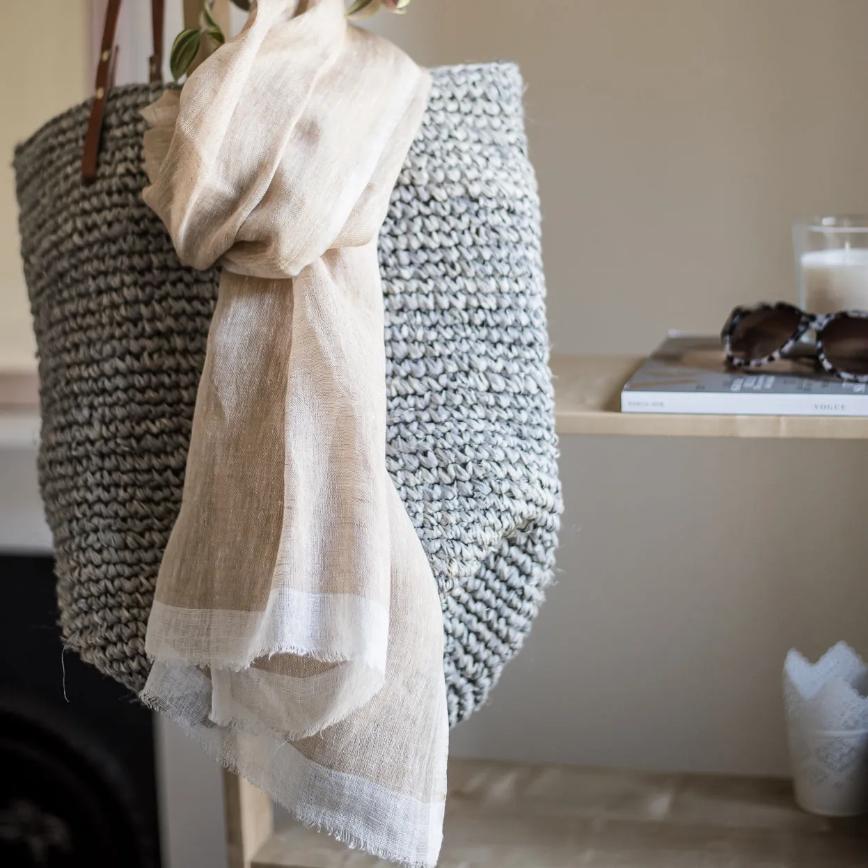 Mariam - Hand Woven Pure Linen Scarf From Ethiopia