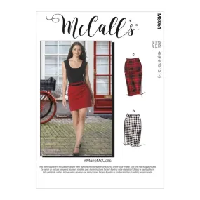 McCall's Pattern M8051 Misses' Pencil Skirts In Five Lengths