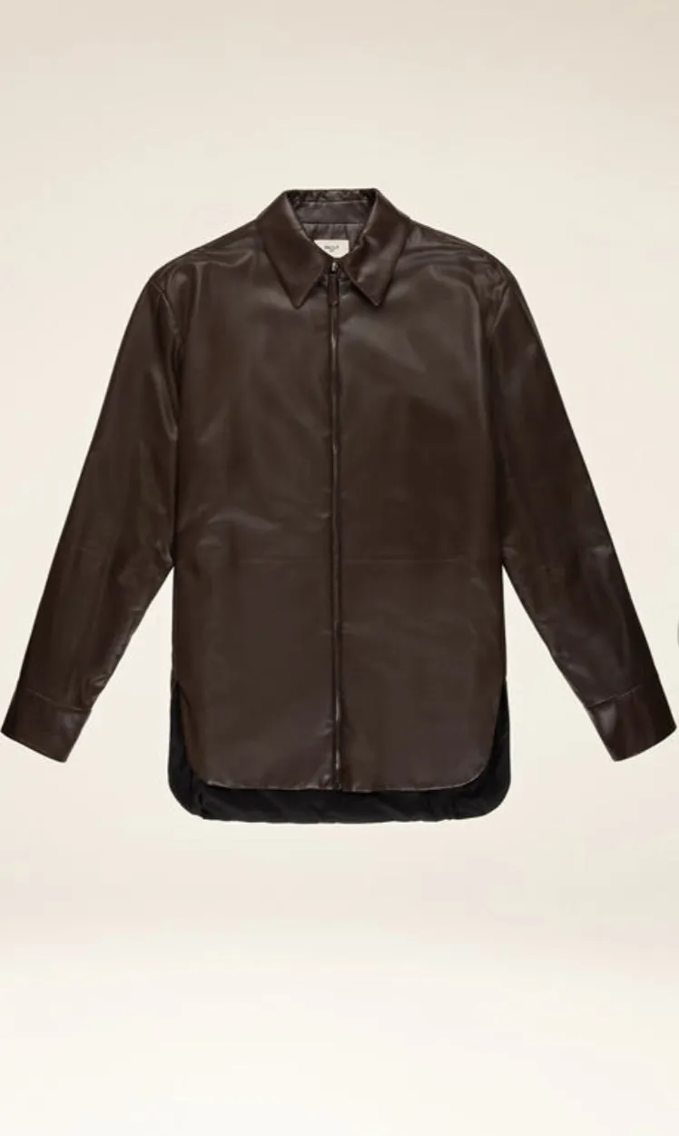 Men’s Black Sheepskin Leather Shirt