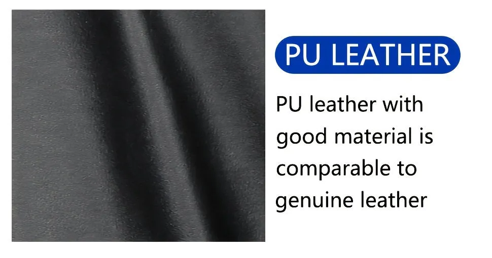 Men's PU Leather Motorcycle Jacket with Zipper Pockets, Autumn/Winter Stand Collar Cardigan Coat