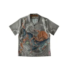 Men's Ukiyoe Print Hawaiian Shirt