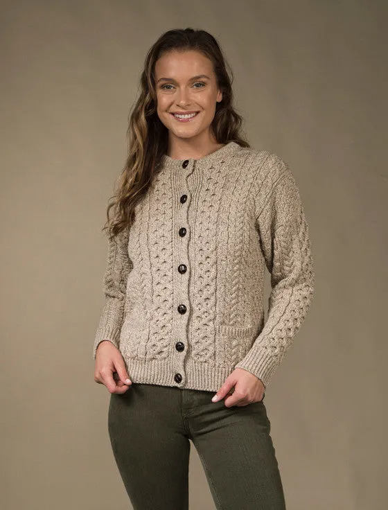 Merino Aran Lumber Cardigan | Wicker