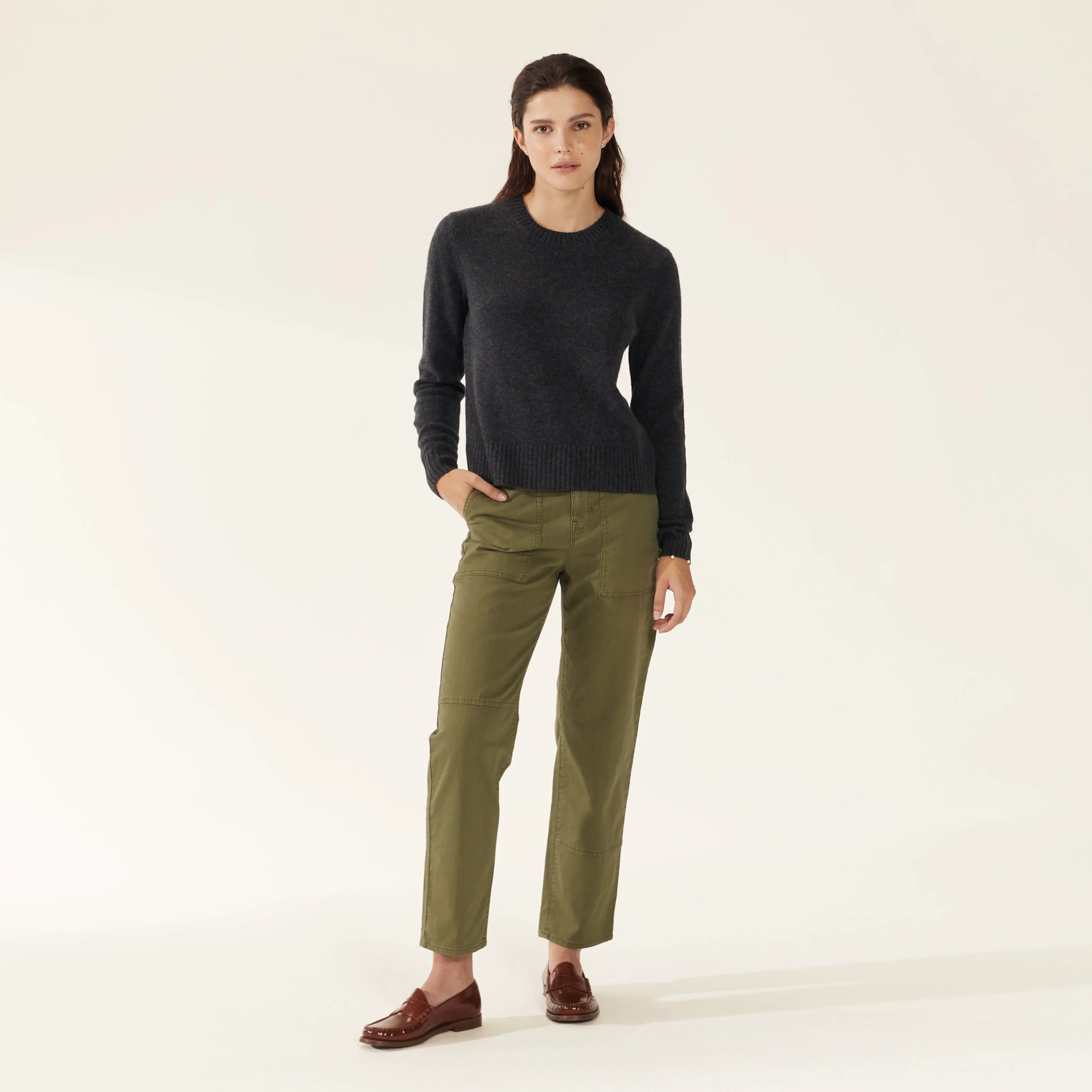 Mila Cashmere Boxy Crop Sweater