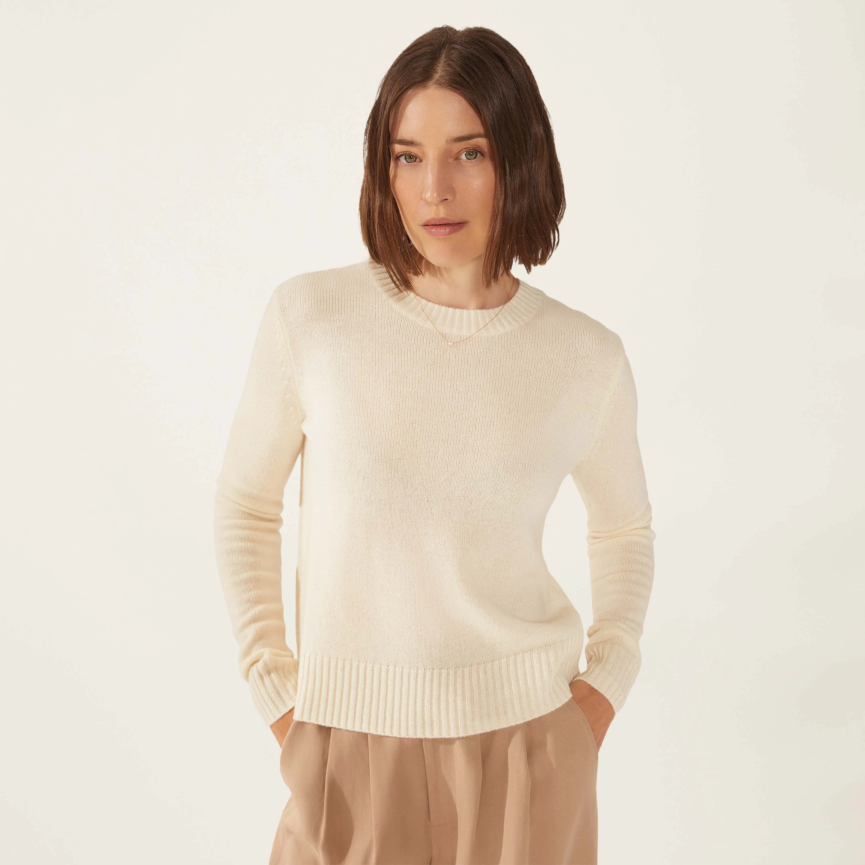 Mila Cashmere Boxy Crop Sweater