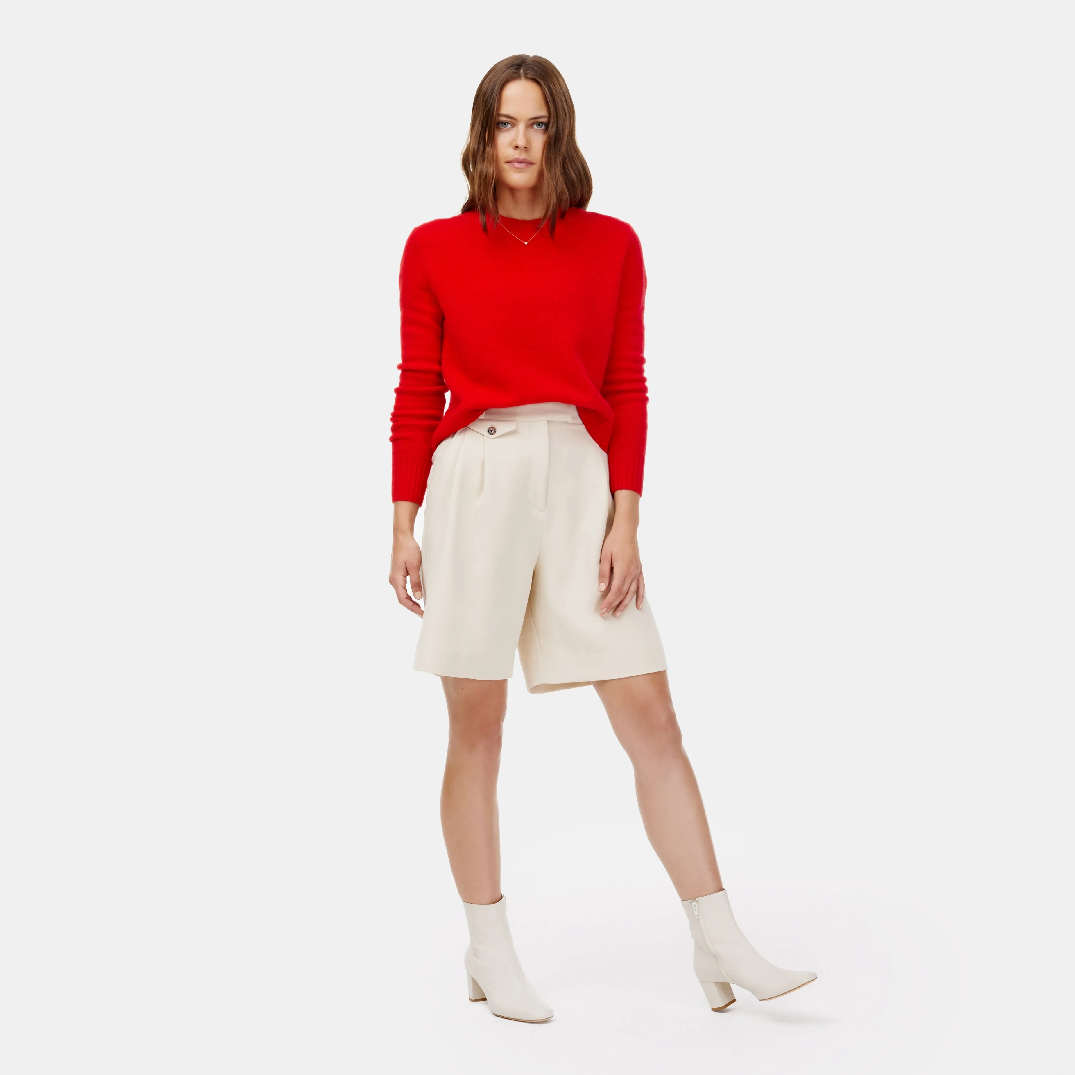 Mila Cashmere Boxy Crop Sweater