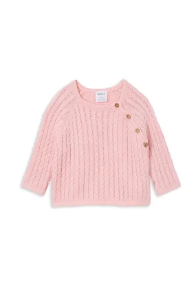 MILKY Powder Pink Knit Cardigan