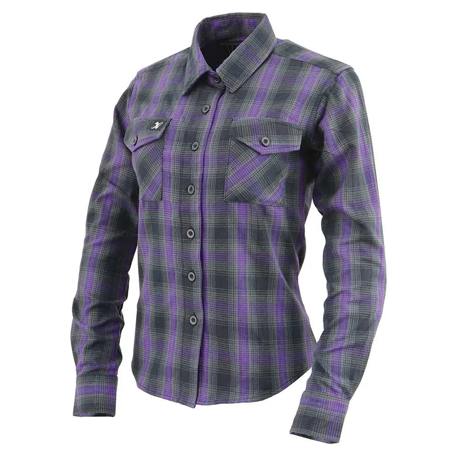 Milwaukee Leather Women's Armoured Plaid Shirt