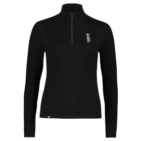 Mons Royale Womens Merino Flex 1/4 Zip Thermal Top - Black