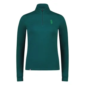 Mons Royale Womens Merino Flex 1/4 Zip Thermal Top - Evergreen