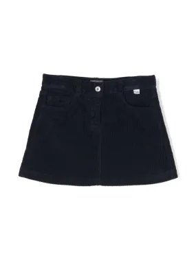 Navy Corduroy 5 Pocket Skirt