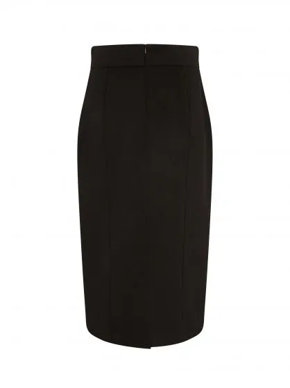 Nuccia Tailored Wool Pencil Skirt