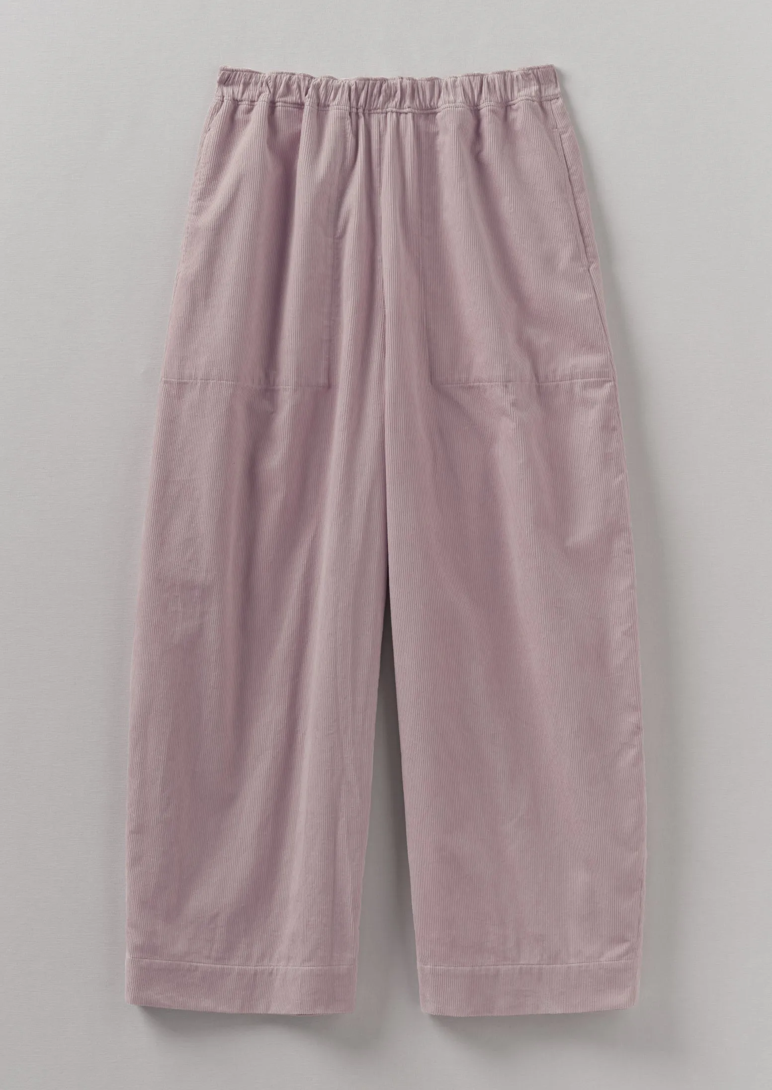 Organic Cord Barrel Leg Trousers | Wood Lilac