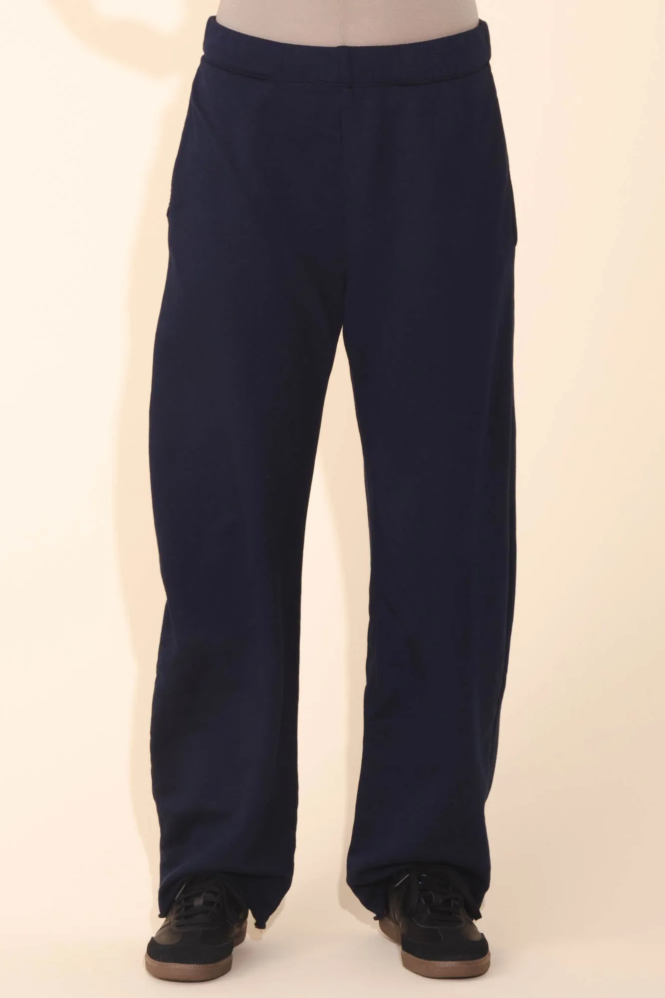 Organic Wide Leg Sweatpant in Midnight