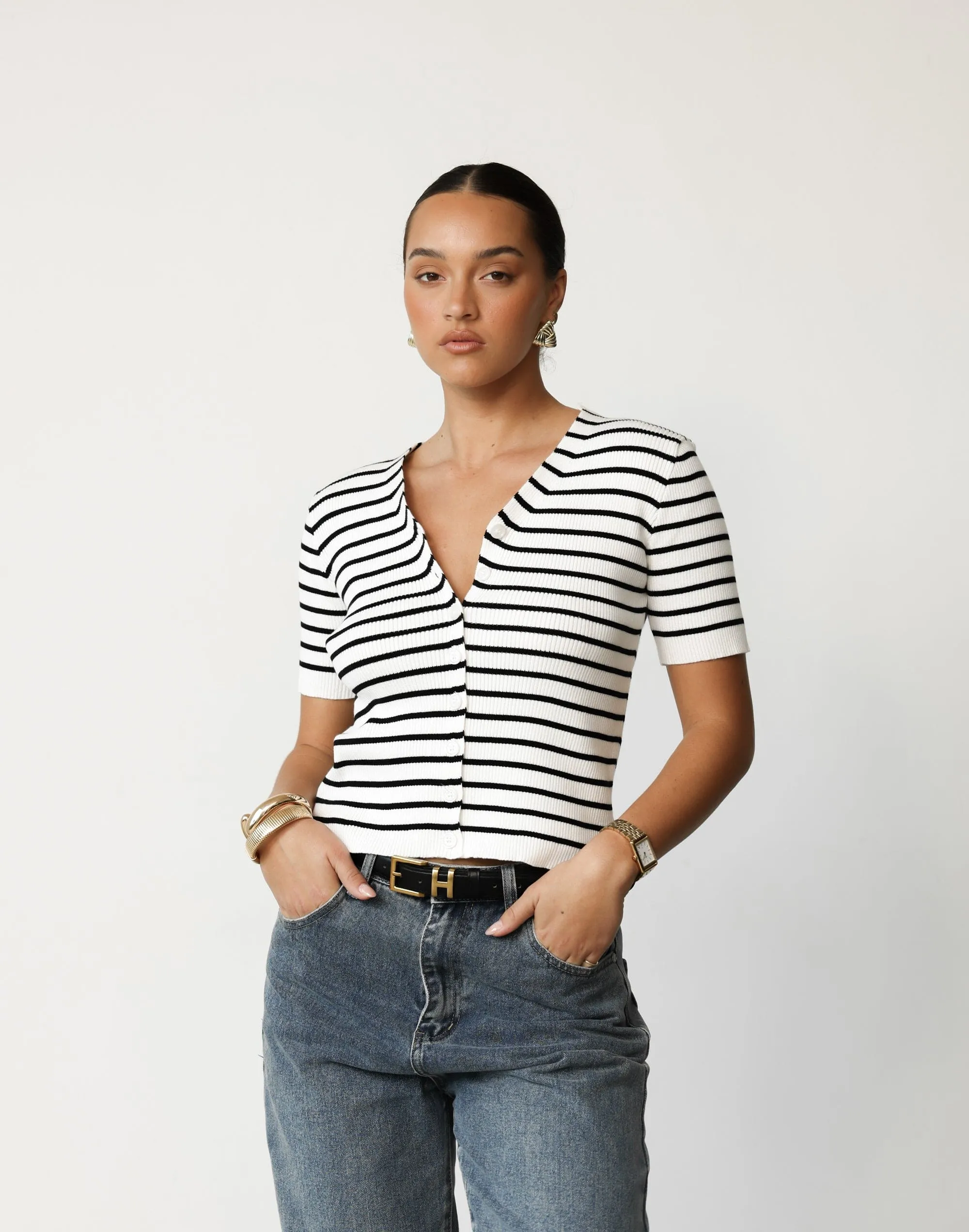 Orolfo Top (Black/White Stripe)