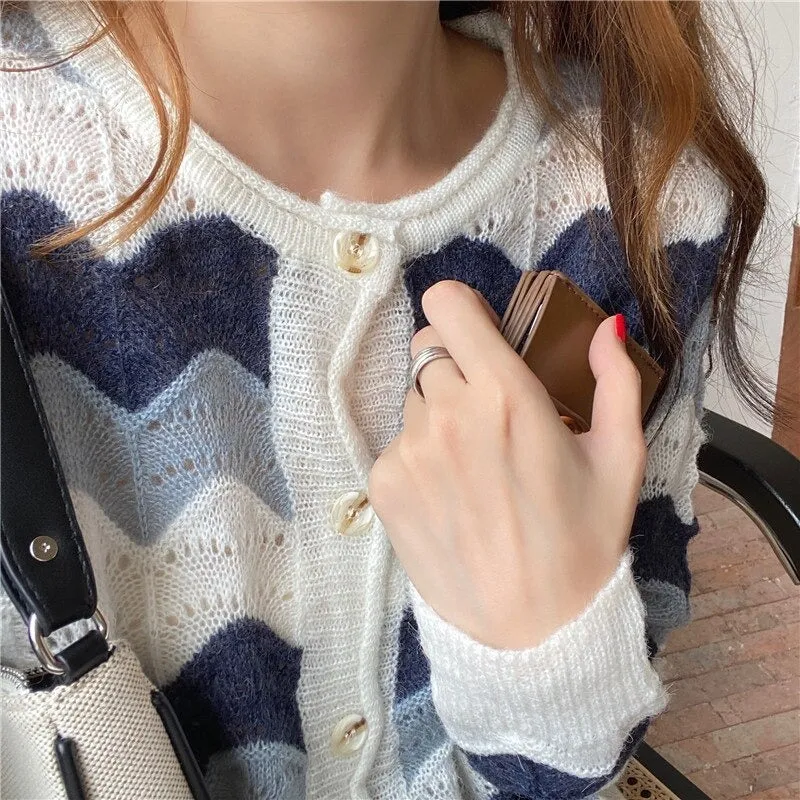 Oversize Autumn Vintage Loose Winter Knitted Cardigan Sweater