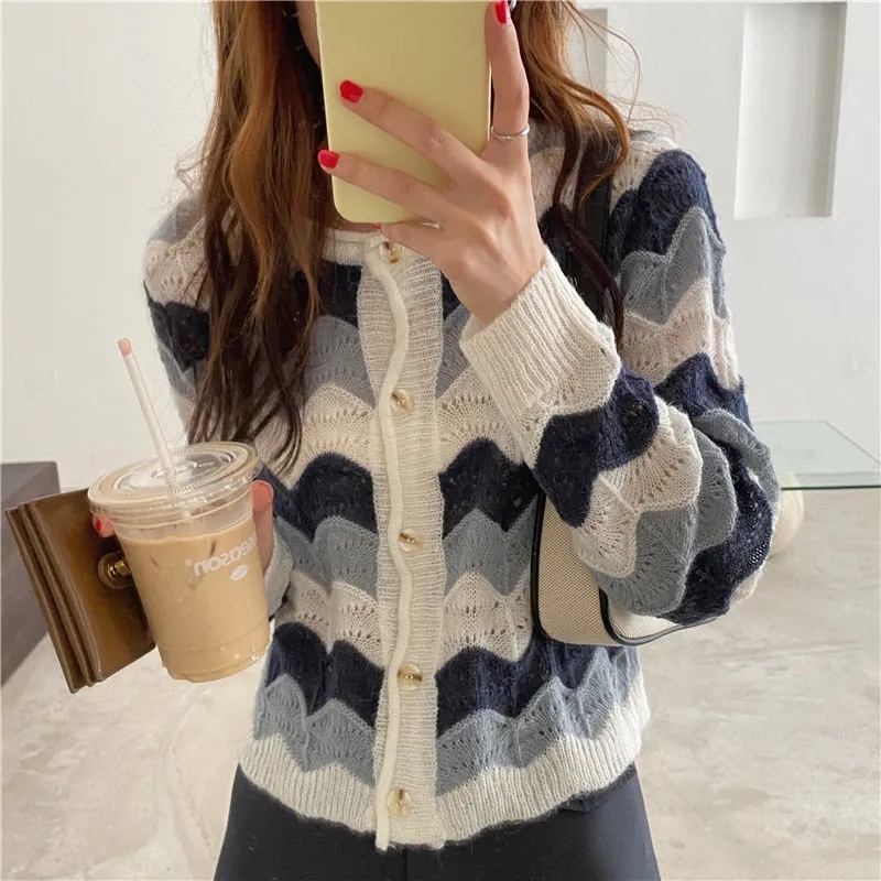 Oversize Autumn Vintage Loose Winter Knitted Cardigan Sweater