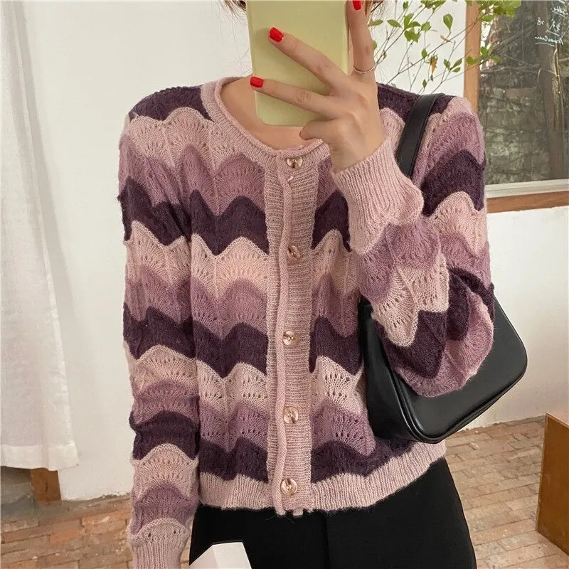 Oversize Autumn Vintage Loose Winter Knitted Cardigan Sweater