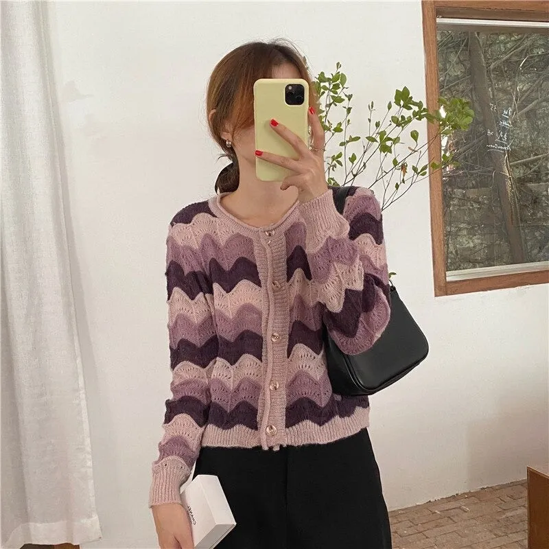 Oversize Autumn Vintage Loose Winter Knitted Cardigan Sweater