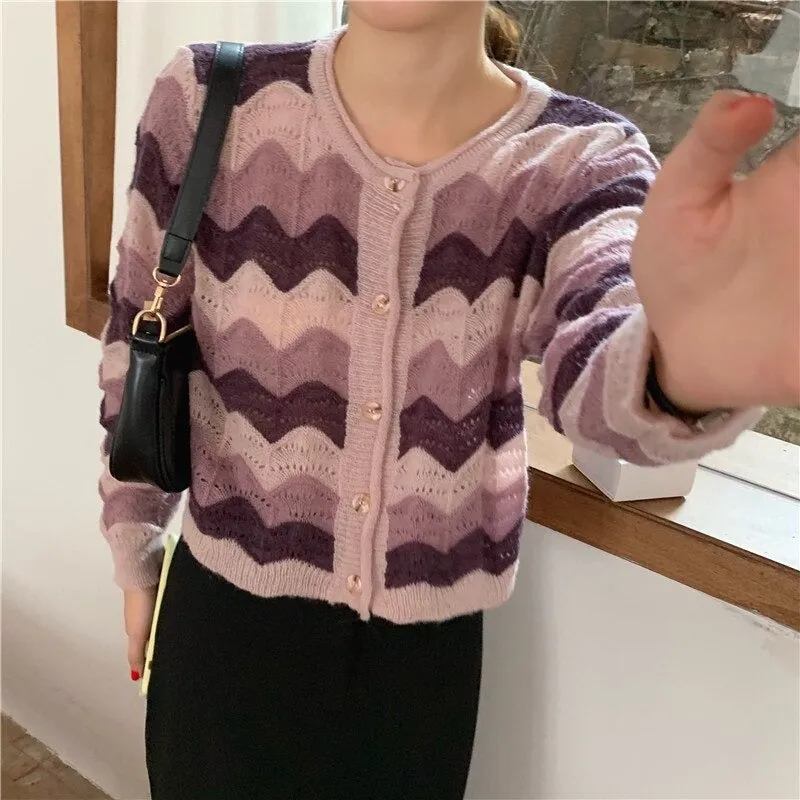 Oversize Autumn Vintage Loose Winter Knitted Cardigan Sweater