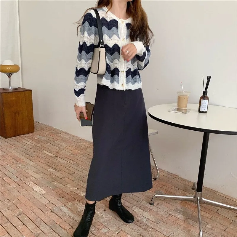 Oversize Autumn Vintage Loose Winter Knitted Cardigan Sweater