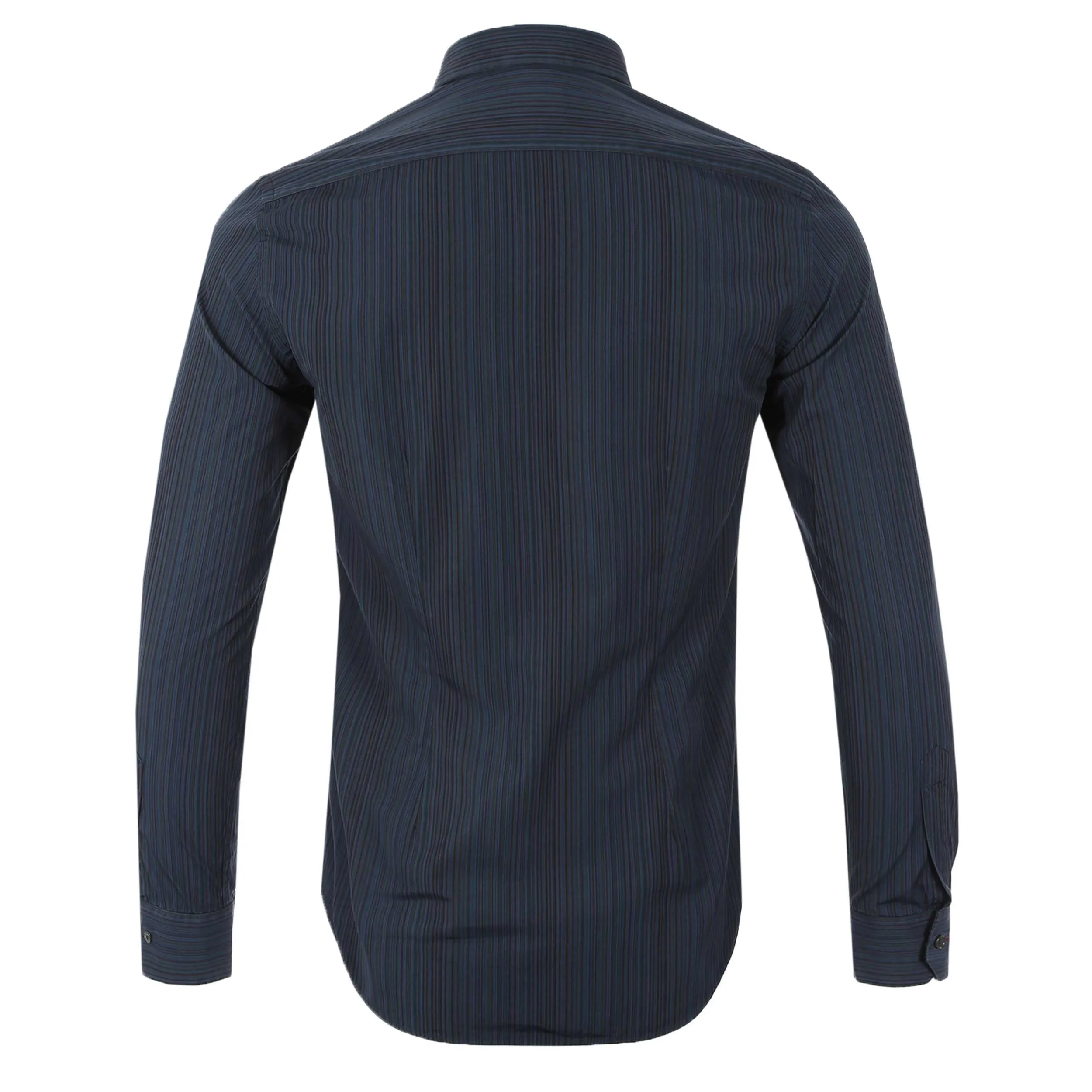 Paul Smith Stripe Slim Fit Shirt in Petrol Blue