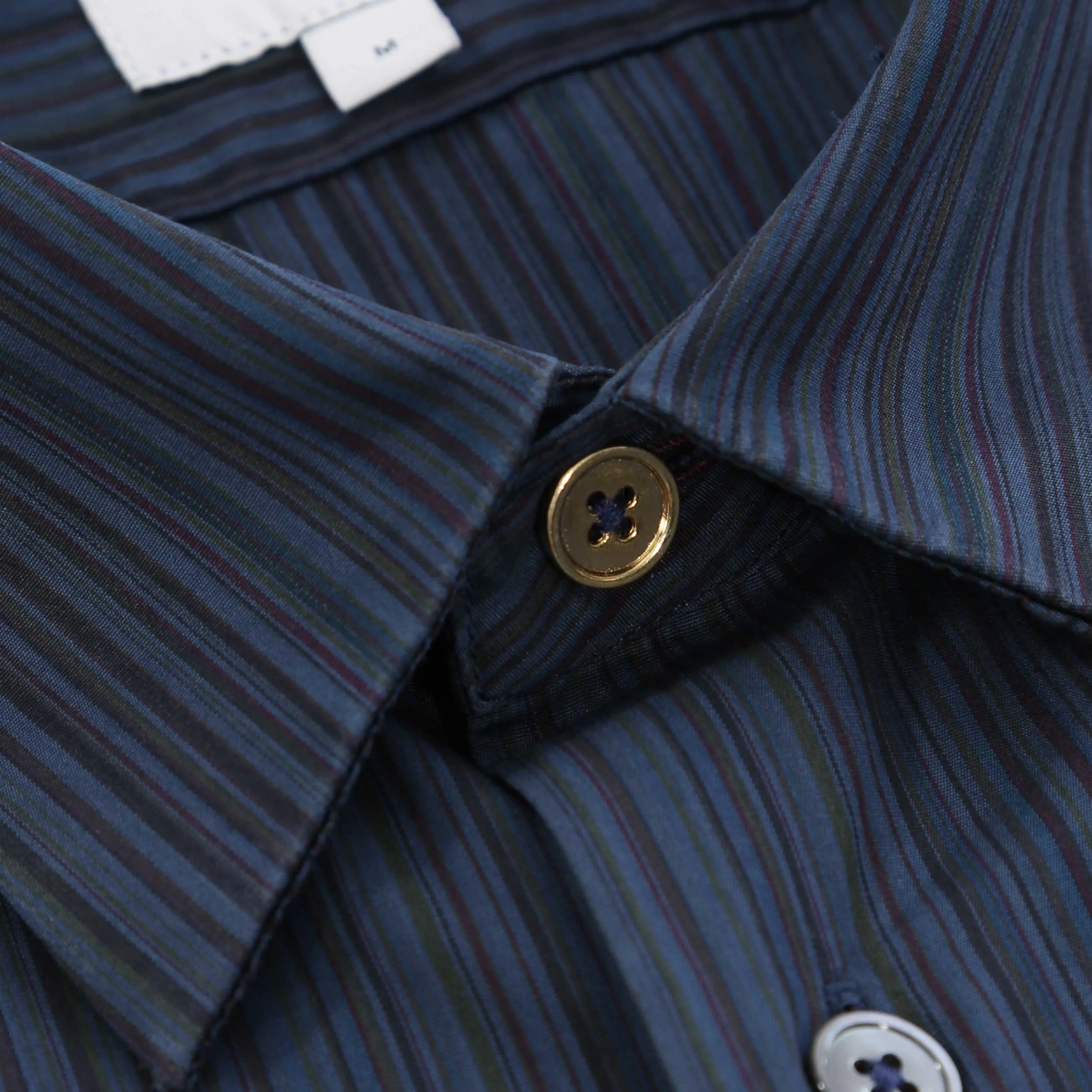 Paul Smith Stripe Slim Fit Shirt in Petrol Blue