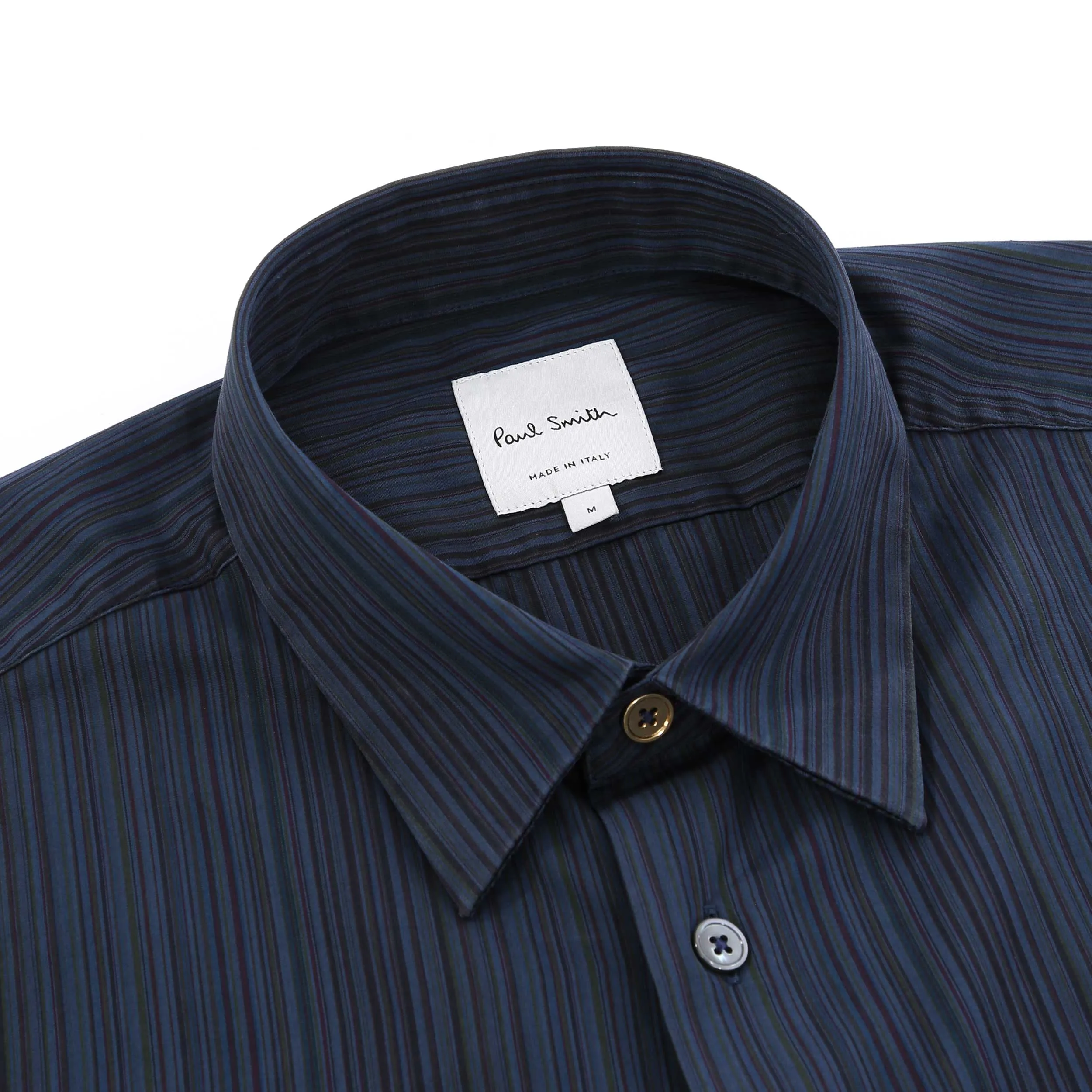 Paul Smith Stripe Slim Fit Shirt in Petrol Blue