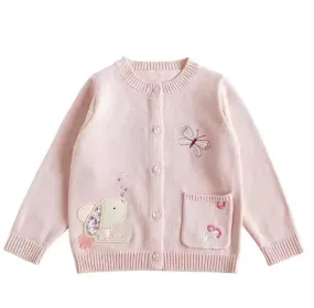 Pink Bunny Knit Cardigan