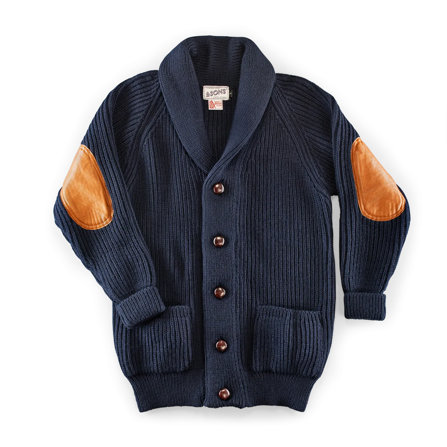 Pioneer British Wool Cardigan Navy