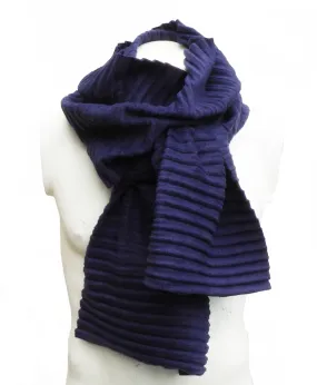 Pleated scarf - Navy