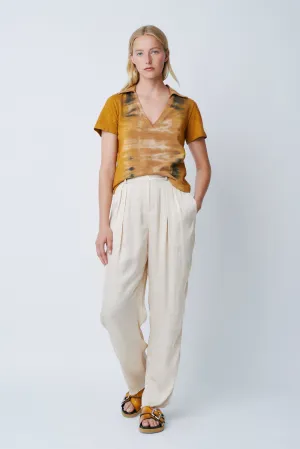 Pleated Trousers in Champagne