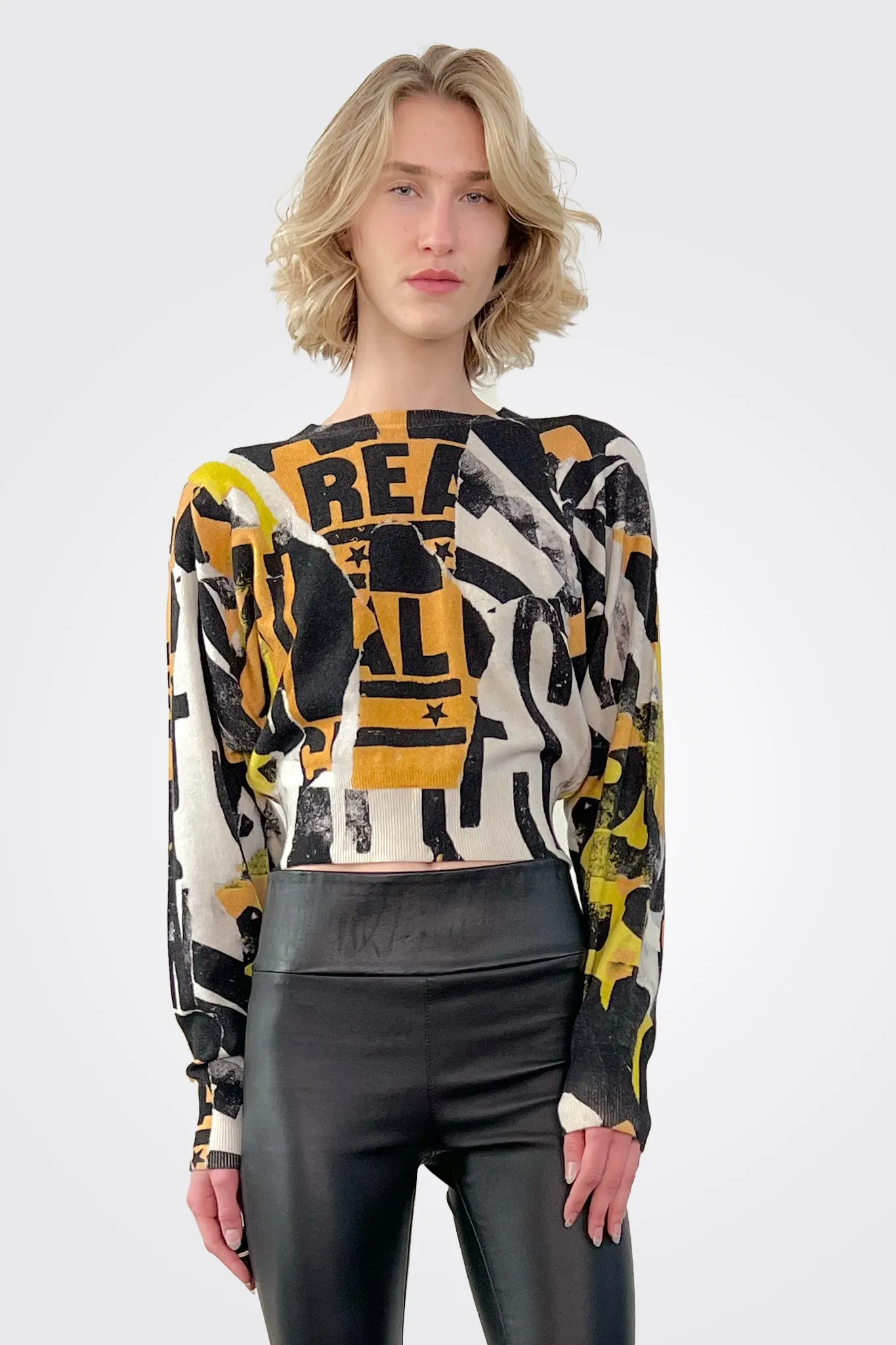 Printed Crop Top - Yellow Gast