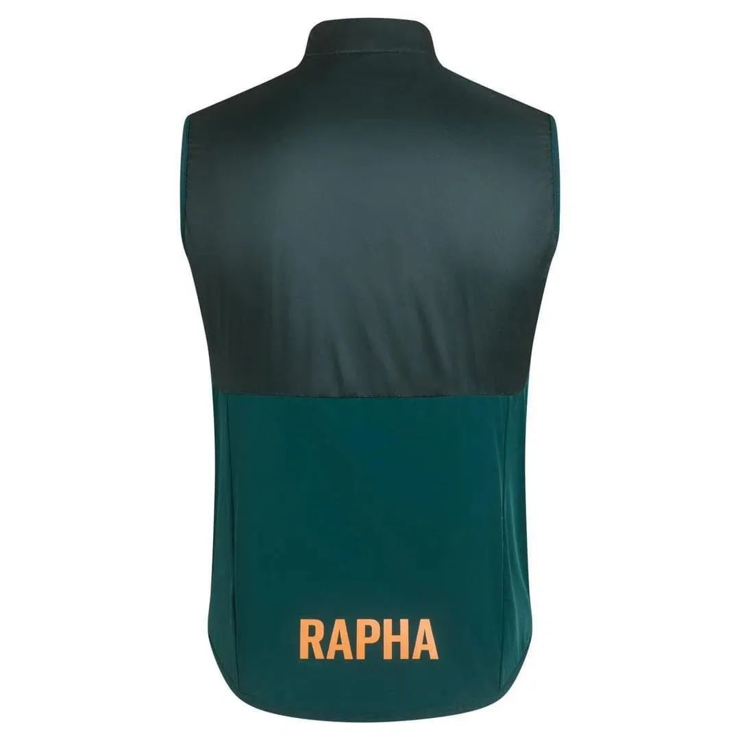 RAPHA Pro Team Insulated Gilet - SMP Dark Green/Peach