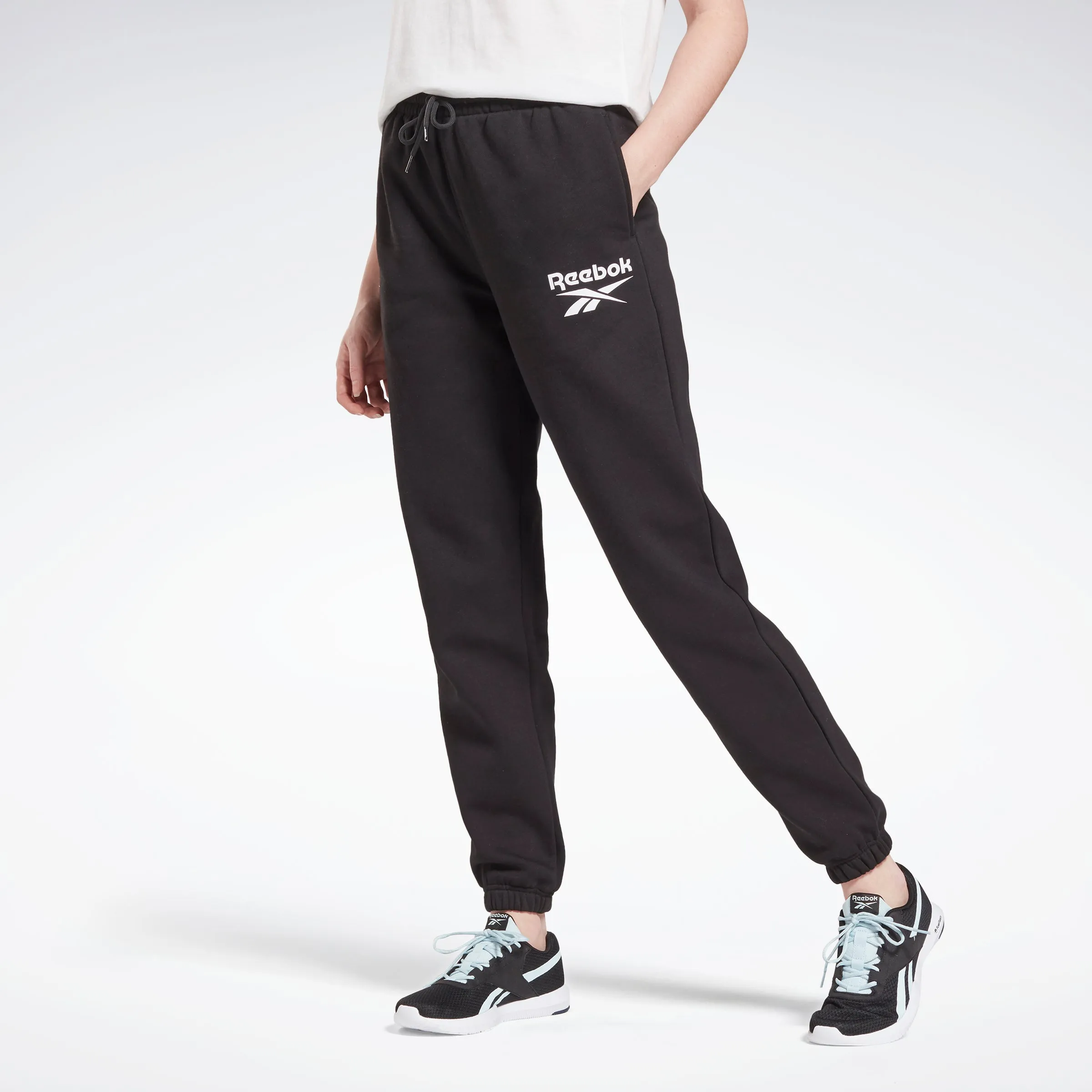 Reebok Apparel Women Reebok Identity Logo Fleece Joggers Black