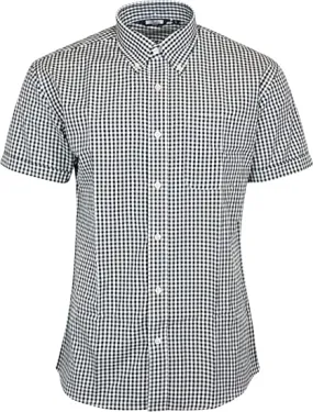 Relco Black Gingham Short Sleeve Shirt