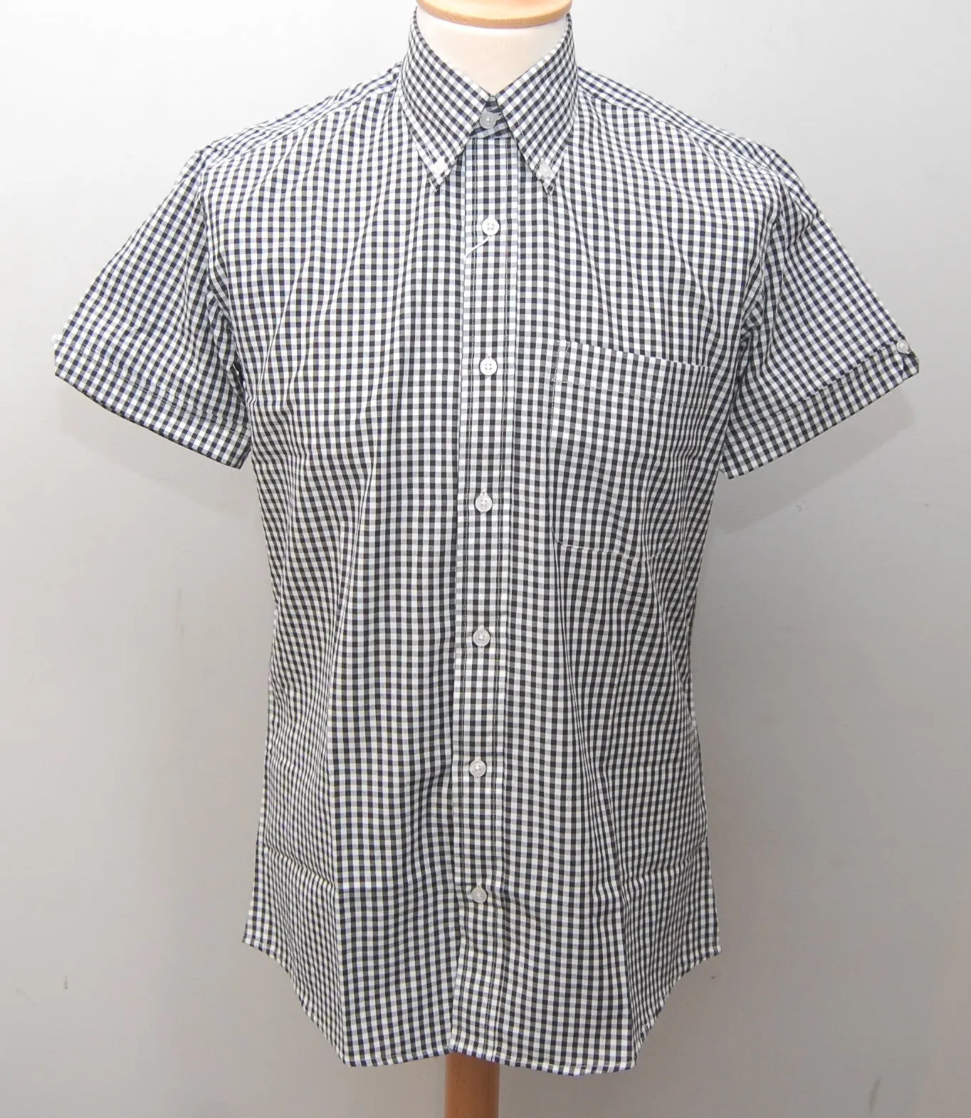 Relco Black Gingham Short Sleeve Shirt