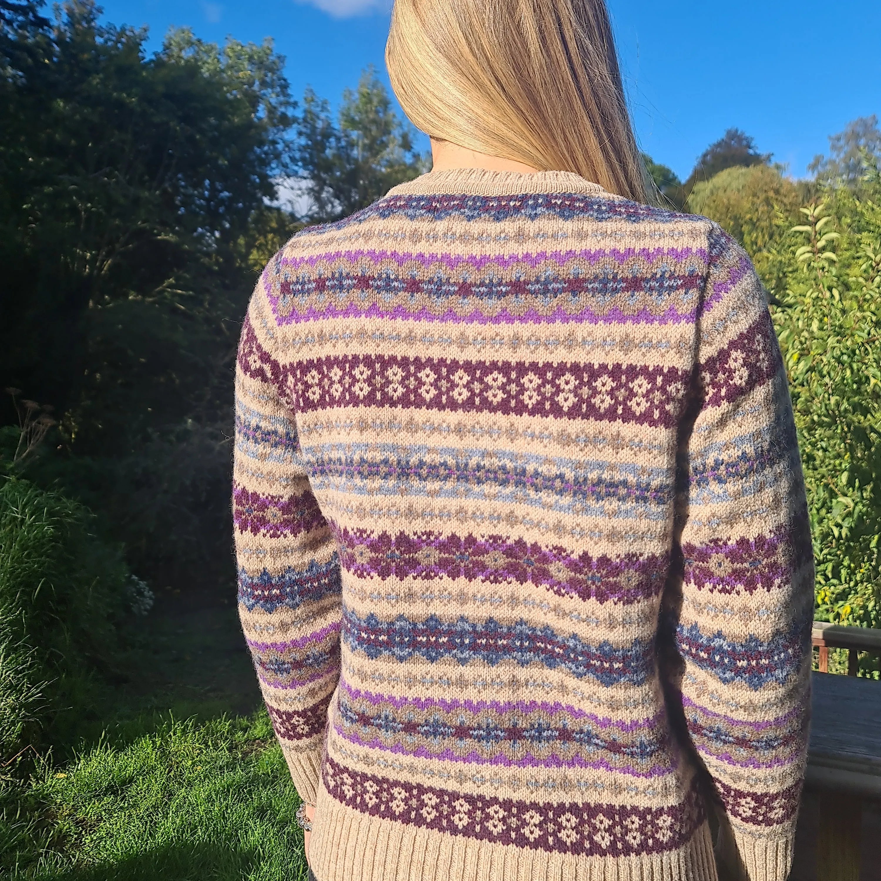 SALE Scottish All Over Fairisle Sweater In Tusk