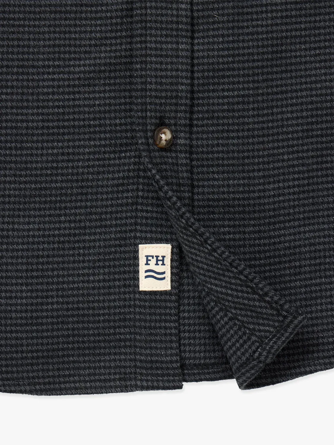 Seaside Lightweight Flannel | Charcoal Houndstooth