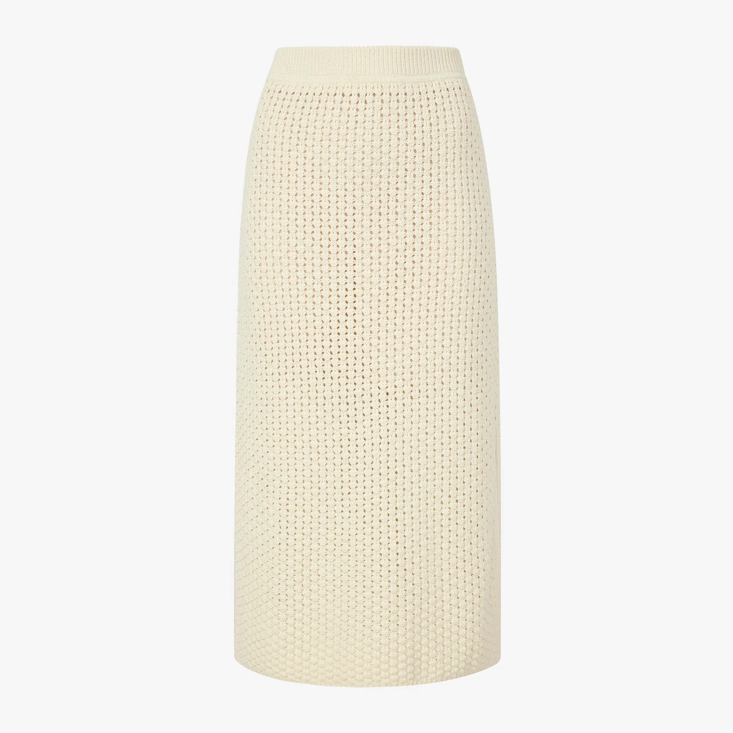 Senga Skirt - Popcorn Knit :: Coconut