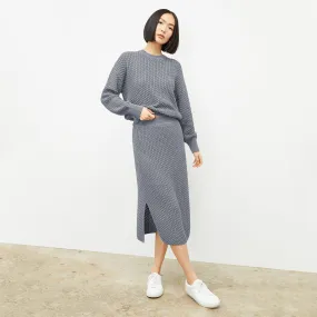 Senga Skirt - Popcorn Knit :: Flint Gray