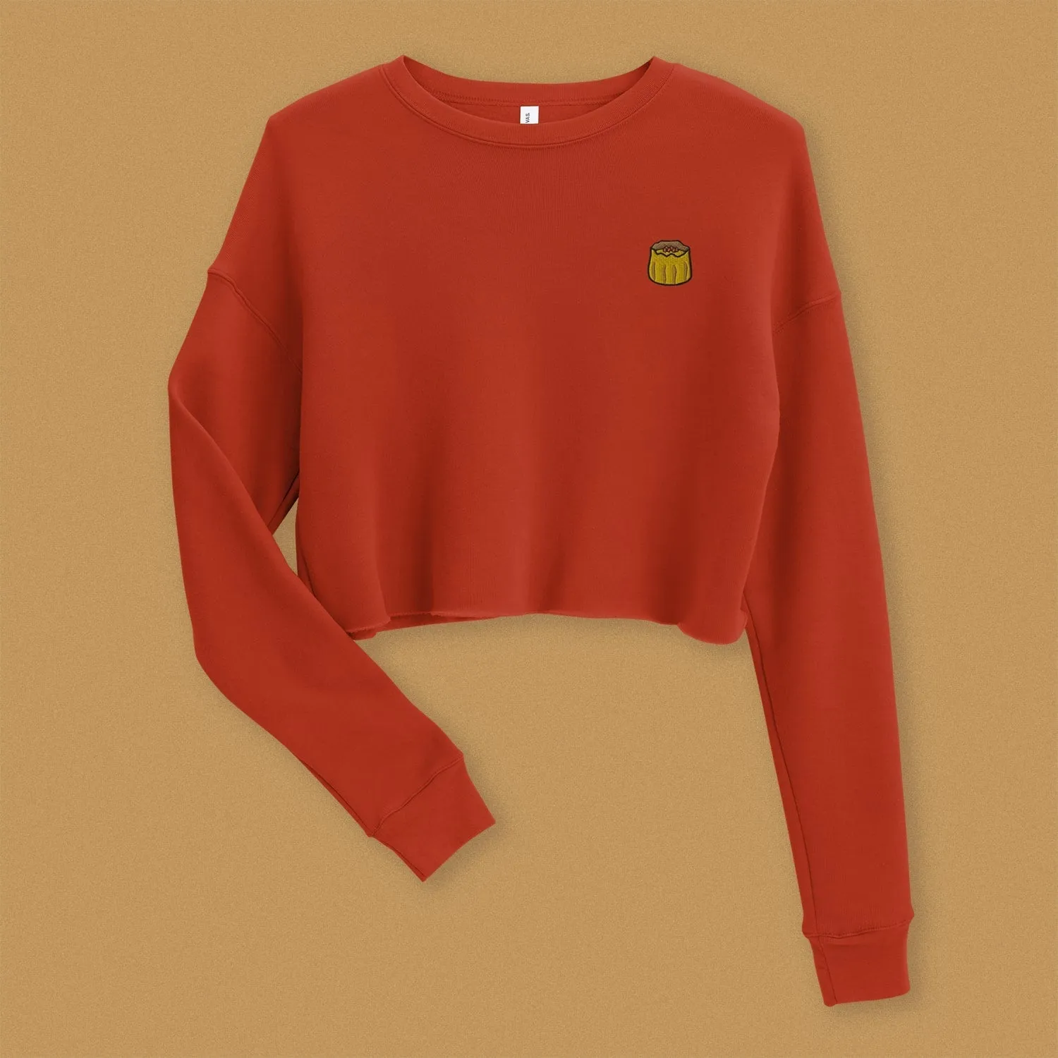 Shumai Embroidered Crop Sweatshirt