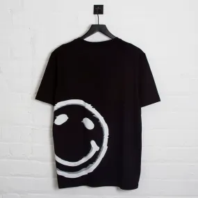 Side Smiley Flash - Tshirt - Black