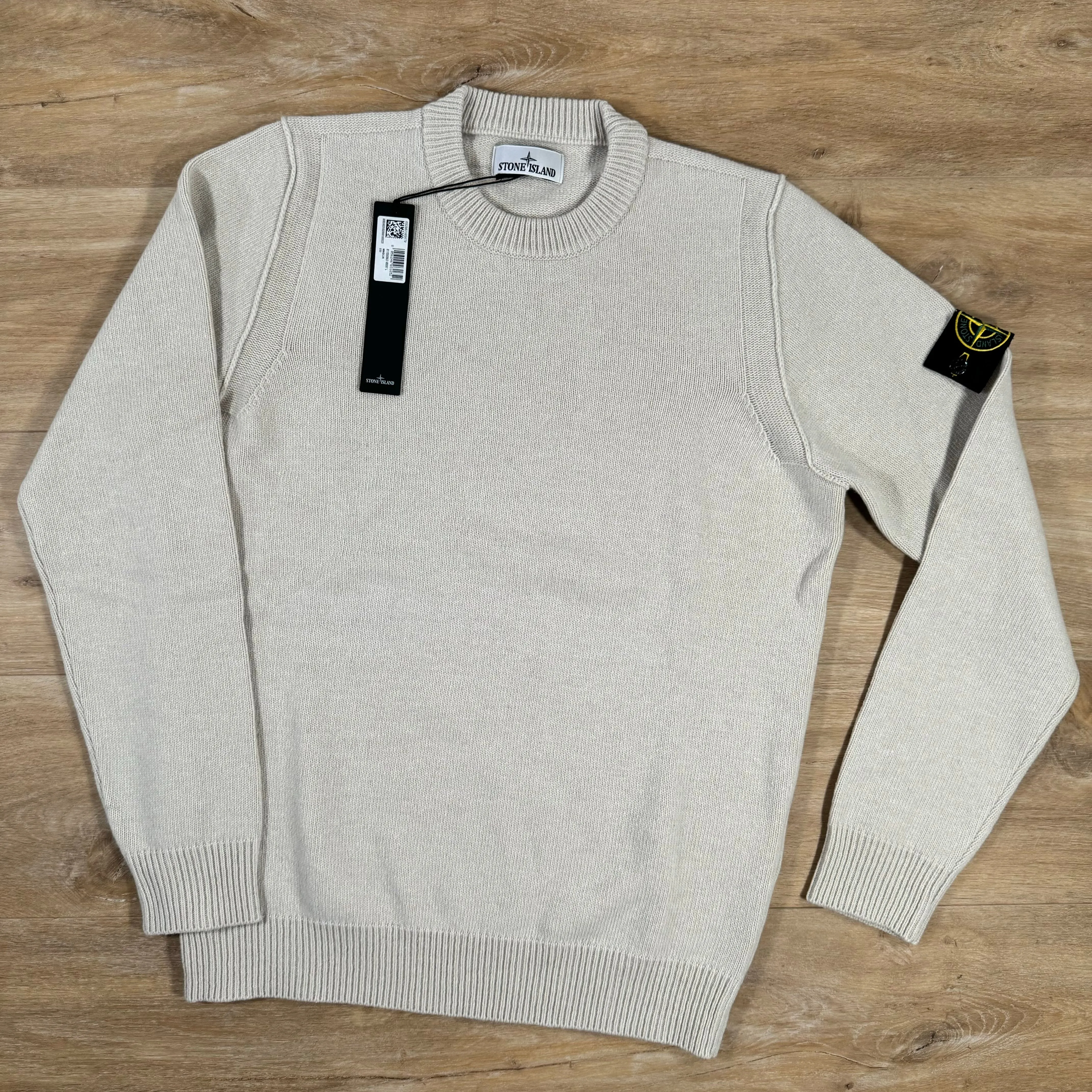 Stone Island Lambswool Crewneck Sweatshirt in Plaster