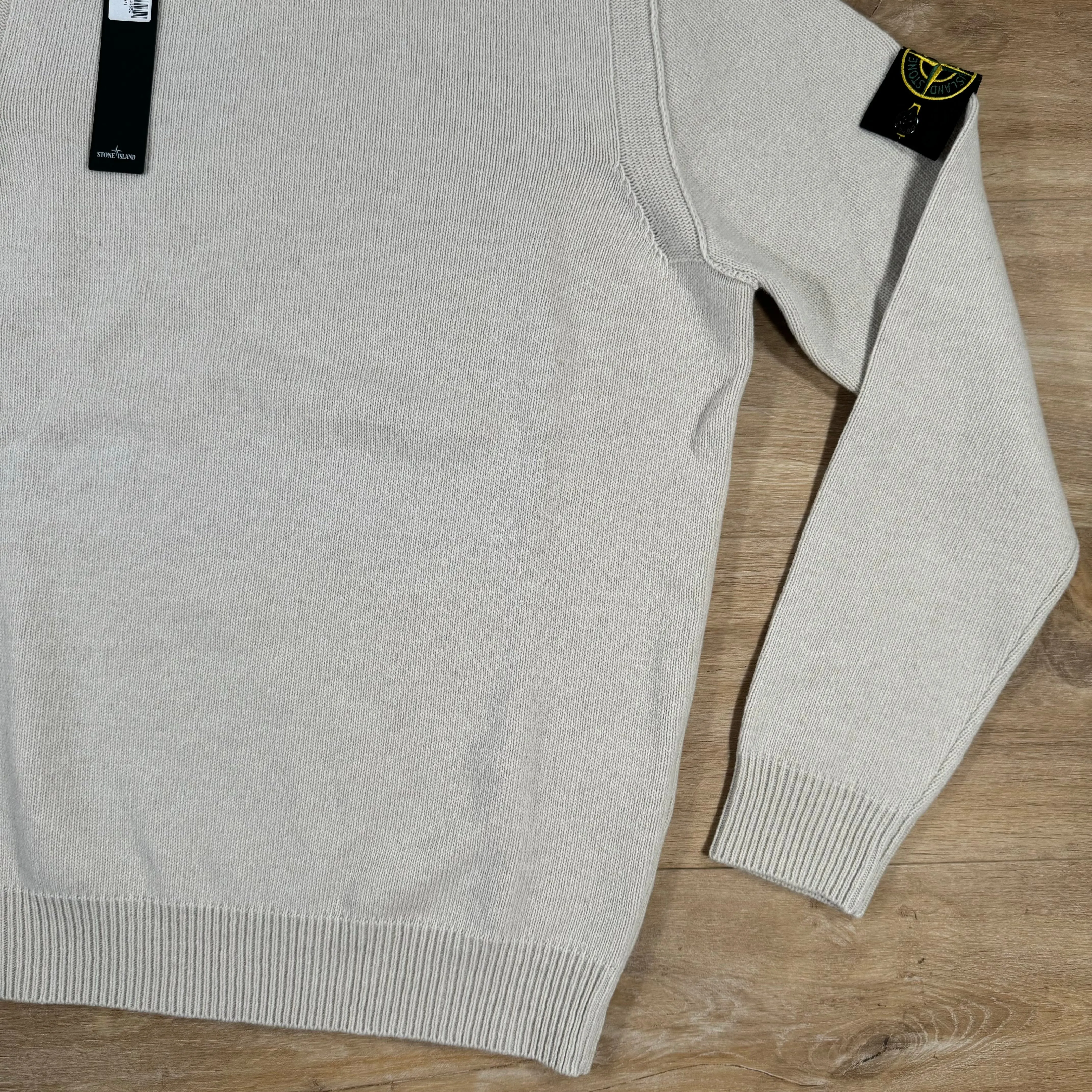 Stone Island Lambswool Crewneck Sweatshirt in Plaster